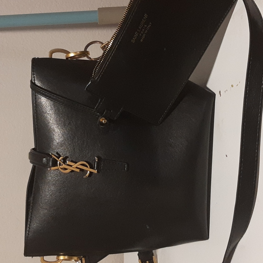 SAINT LAURENT Le 37 Medium Leather Bucket Shoulder Bag